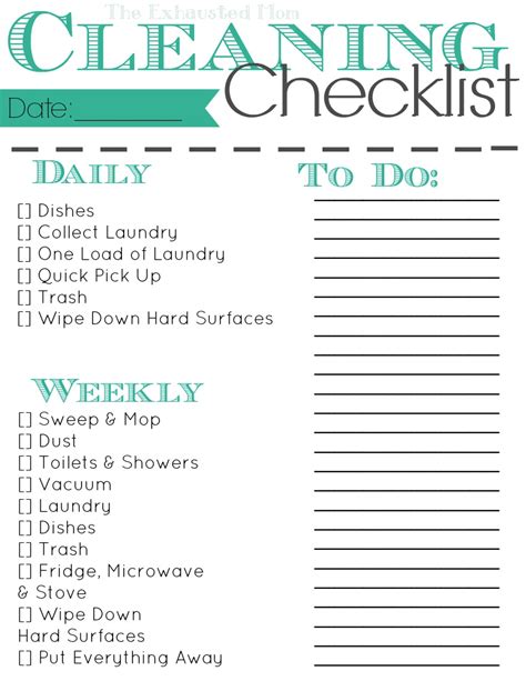 13 Cleaning Checklist Templates Free Word Excel Formats