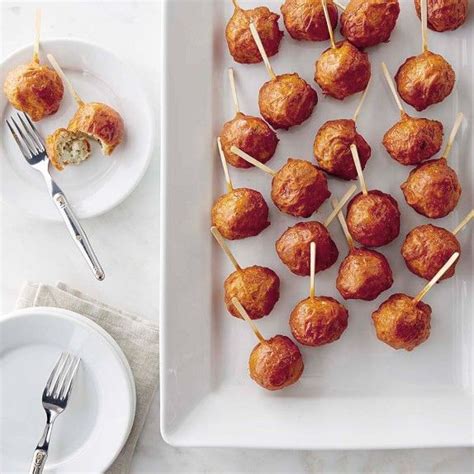 Buffalo Chicken Meatballs With Blue Cheese Gourmet Recipes Chicken Meatballs Dinner Party Dishes