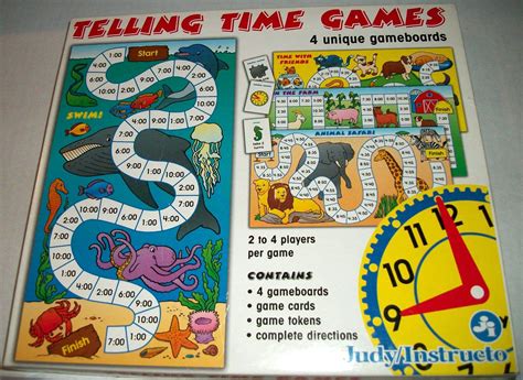 Telling Time Games Board Game Young Children Education