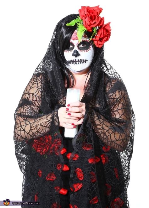 Sugar Skull Day Of The Dead Costume No Sew Diy Costumes