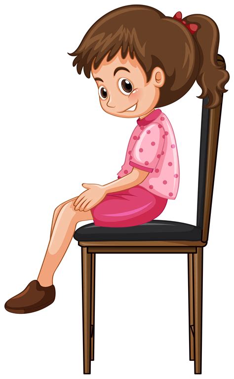 Sat In A Chair Clipart Image