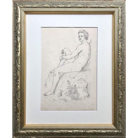 Antiquarian Art Company 19th C Neoclassical Male Nude Drawing One