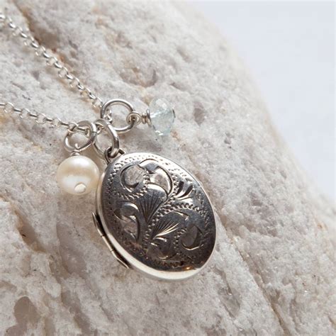 Vintage Silver Locket Necklace By Lime Tree Design Notonthehighstreet Com
