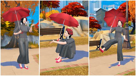 Sims 4 Ccs The Best Poses Umbrella By Rethdis Love