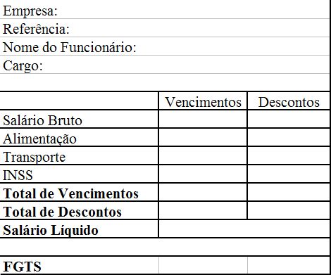 Modelo De Folha De Pagamento Para Preencher Vários Modelos