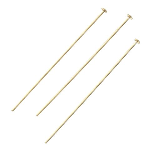 Gold Filled Head Pins 38x18x065mm X10 Perles And Co