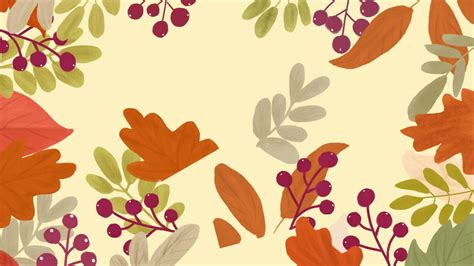 Simple Autumn Leaves Background Material Autumnal Background Simple