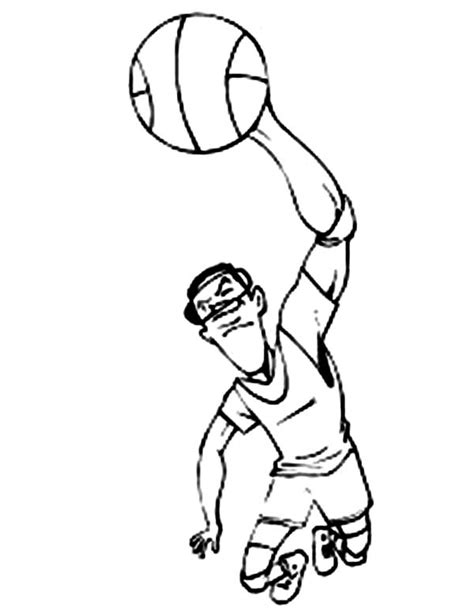 This coloring page features the nba sensation, michael jordan, a retired professional basketball player. Slam Dunk Champion of NBA Coloring Page | Color Luna