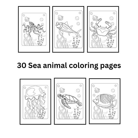 30 Sea Animal Coloring Pages
