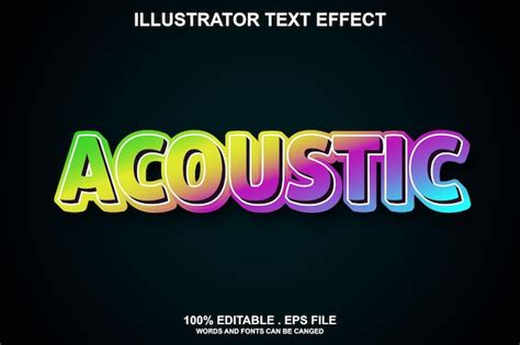 Premium Vector Acoustic Text Effect Editable