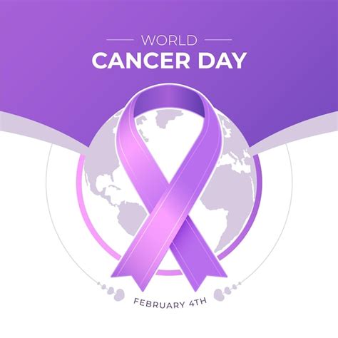 Dia Mundial Do Câncer Gradiente Vetor Premium
