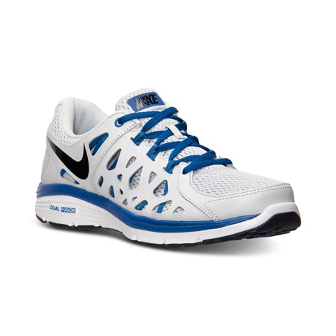 Nike Mens Dual Fusion Run Running Sneakers From Finish Line In Blue For