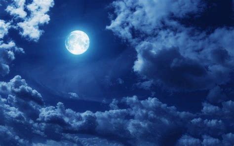 Moon Clouds Sky Moonlight Wallpapers Hd Desktop And