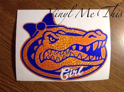 Florida Gator Decal Gator Girl With Bow Cup Decal Vinyl Decals