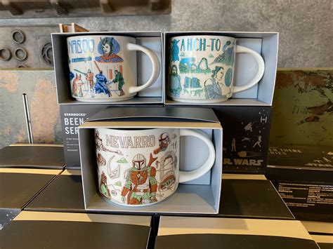 3 Star Wars Starbucks Mugs Naboo Nevarro And Ahch To Been There Series