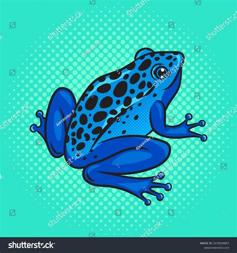 193 Poisonous Blue Frog Art Images Stock Photos And Vectors Shutterstock