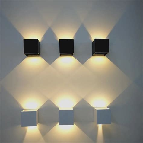 The Light Adjustable Led Wall Light Ip65 Cube Porch Lights Outdoor Wall