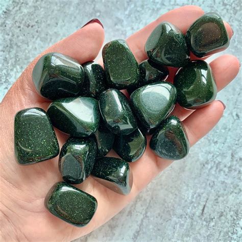 Green Goldstone Tumbled Stone Yatzuri