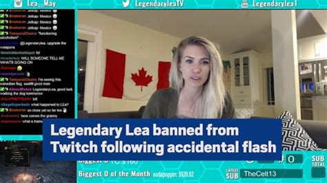 Watch Legendary Lea Banned From Twitch Following Accidental Flash