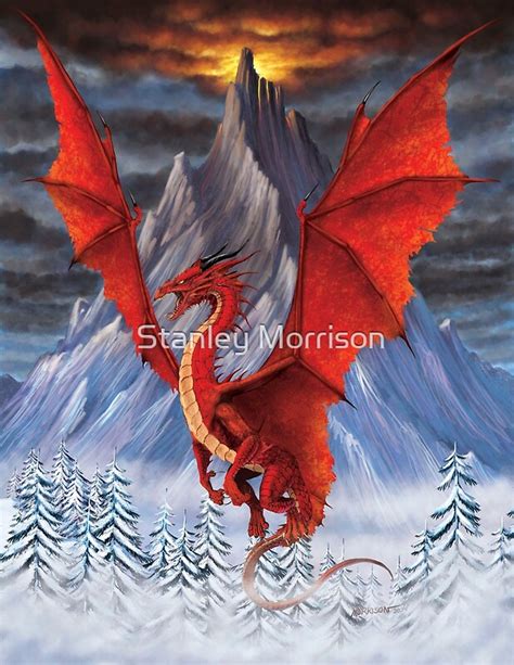 Evil Red Dragon By Stanley Morrison Redbubble