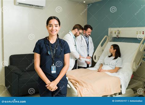 Attractive Doctor Treating A Patient Stock Image Image Of People