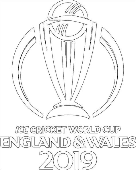 Cricket World Cup Trophy Coloring Pages