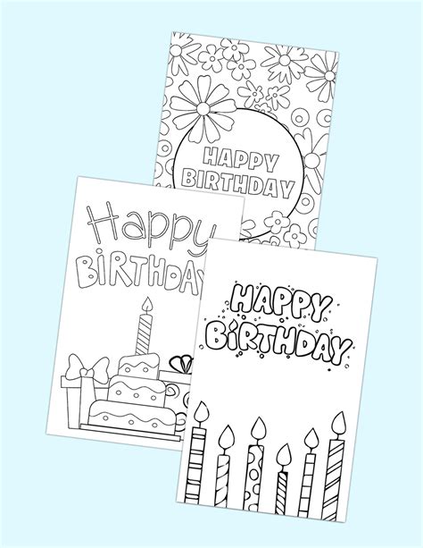 3 Printable Birthday Card Drawing Ideas Freebie Finding Mom