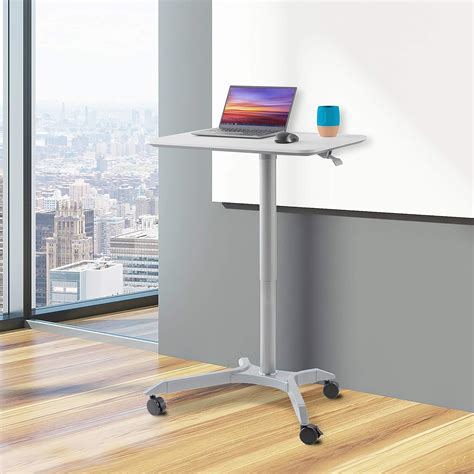 Seville Classics Airlift Xl 28 Pneumatic Height Adjustable Sit Stand