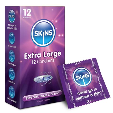 skins extra large ultra clear extra thin vegan premium condoms 12 pack uk