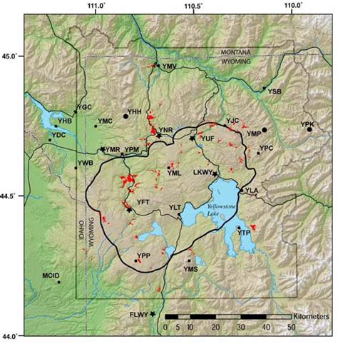 Usgs Yellowstone Earthquake Map Zip Code Map