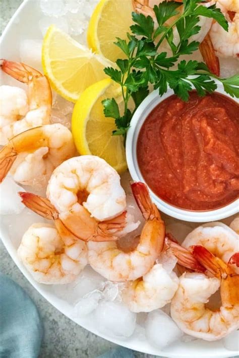 Jazz up a cocktail shrimp platter with three dips that come together in a snap. Pretty Shrimp Cocktail Platter Ideas - Shrimp Cocktail Recipe Food Network Kitchen Food Network ...