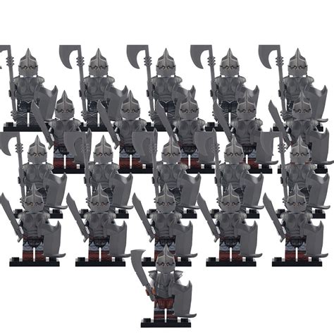 21pcs Lord Of The Rings The Hobbit Gundabad Orc Army Armored Soldier