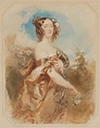 1836 Augusta, Duchess of Cambridge by Alfred Edward Chalon (Boris ...