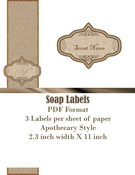 Printable Soap Labels Printable Templates