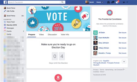 Facebook Gives Its Election 2016 Hub Top Billing By Pinning It To Your