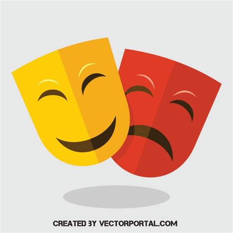 Happy And Sad Masks Imageai Royalty Free Stock Svg Vector