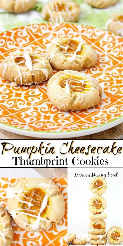 Pumpkin Cheesecake Thumbprint Cookies Cranberry Cookies Recipes