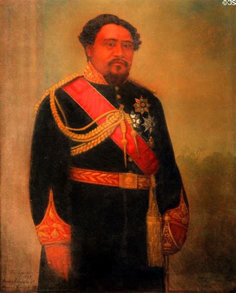 King Kamehameha V In Portrait By William Cogswell At Bishop Museum