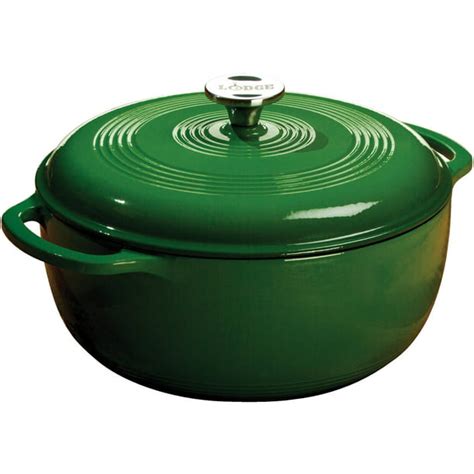 Lodge Enameled Cast Iron 6 Quart Dutch Oven Green Ec6d53 Walmart