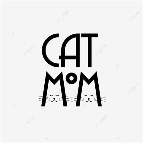 Mom Lettering Vector Hd Images Cat Mom Cute Lettering Cat Silhouette