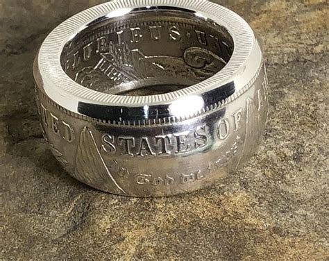 Handmade Morgan Silver Dollar Coin Ring 90 Silver Mens