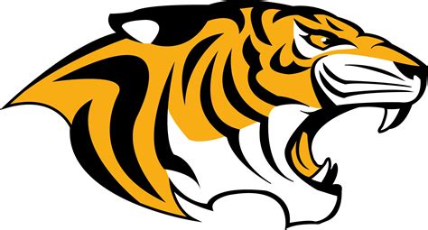 The Tigers Logo Is Shown In Blue And Gold Vrogue Co