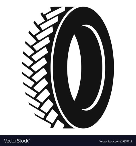 One Tyre Icon Simple Style Royalty Free Vector Image