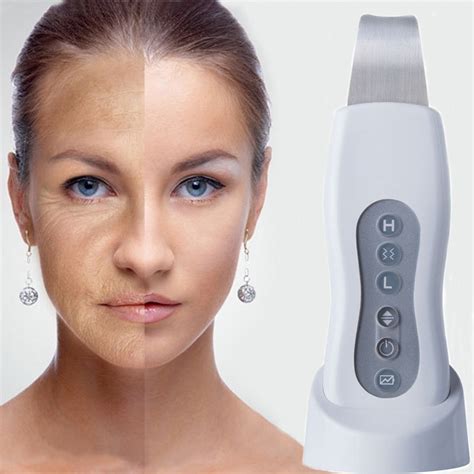 Ultrasonic Skin Scrubber Ultrasound Facial Skin Cleaner Blackhead Removal Skin Peeling Vibration