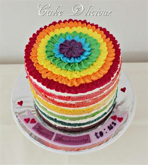 Rainbow Cake How To Stack Cakes Fancy Cakes Mini Cakes Rainbow Cake