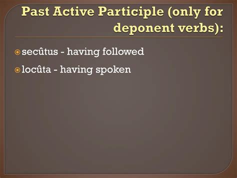 Ppt Understanding Participles In Latin Powerpoint Presentation Free