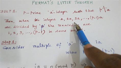 Fermats Little Theorem Proof Youtube