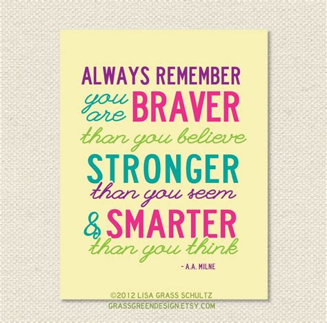 Always Remember You Are Braver Than You Believe Winnie The