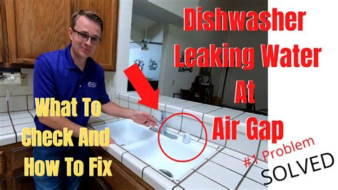 Dishwasher Leaking Water At Air Gap How To Fix Youtube