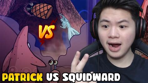 Pertarungan Tortured Patrick Versus Squidward Creepypasta Spongebob